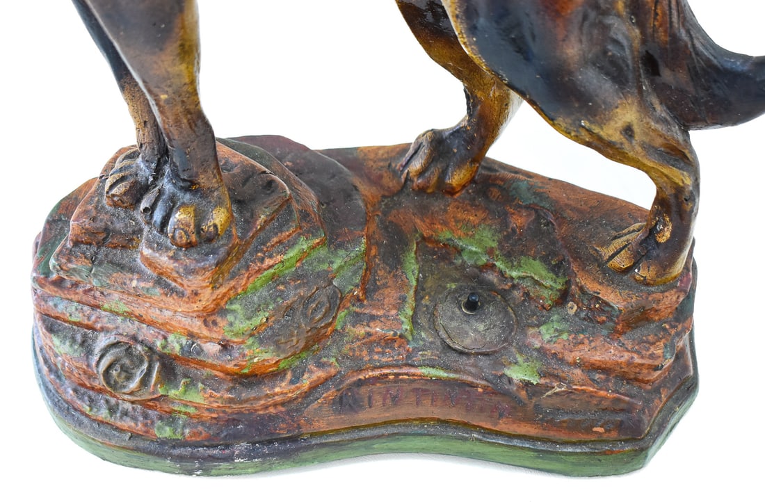 "RIN TIN TIN" PAINTED CHALKWARE STATUE - 2