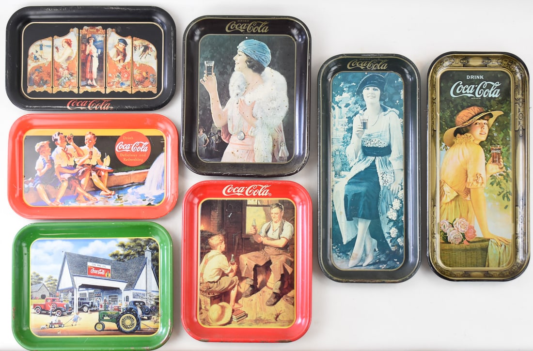 LOT OF SEVEN COCA COLA TRAYS (1 of 4)