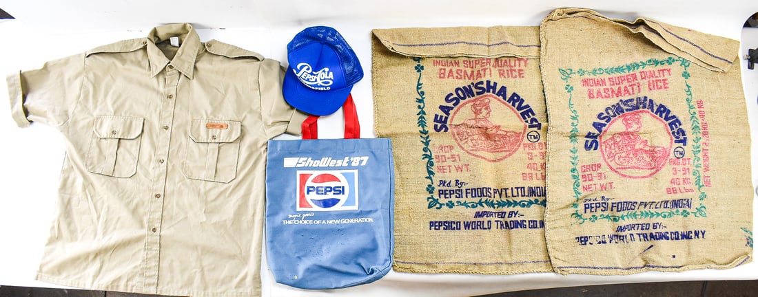 LOT OF PEPSI-COLA BRANDED TEXTILES (1 of 6)