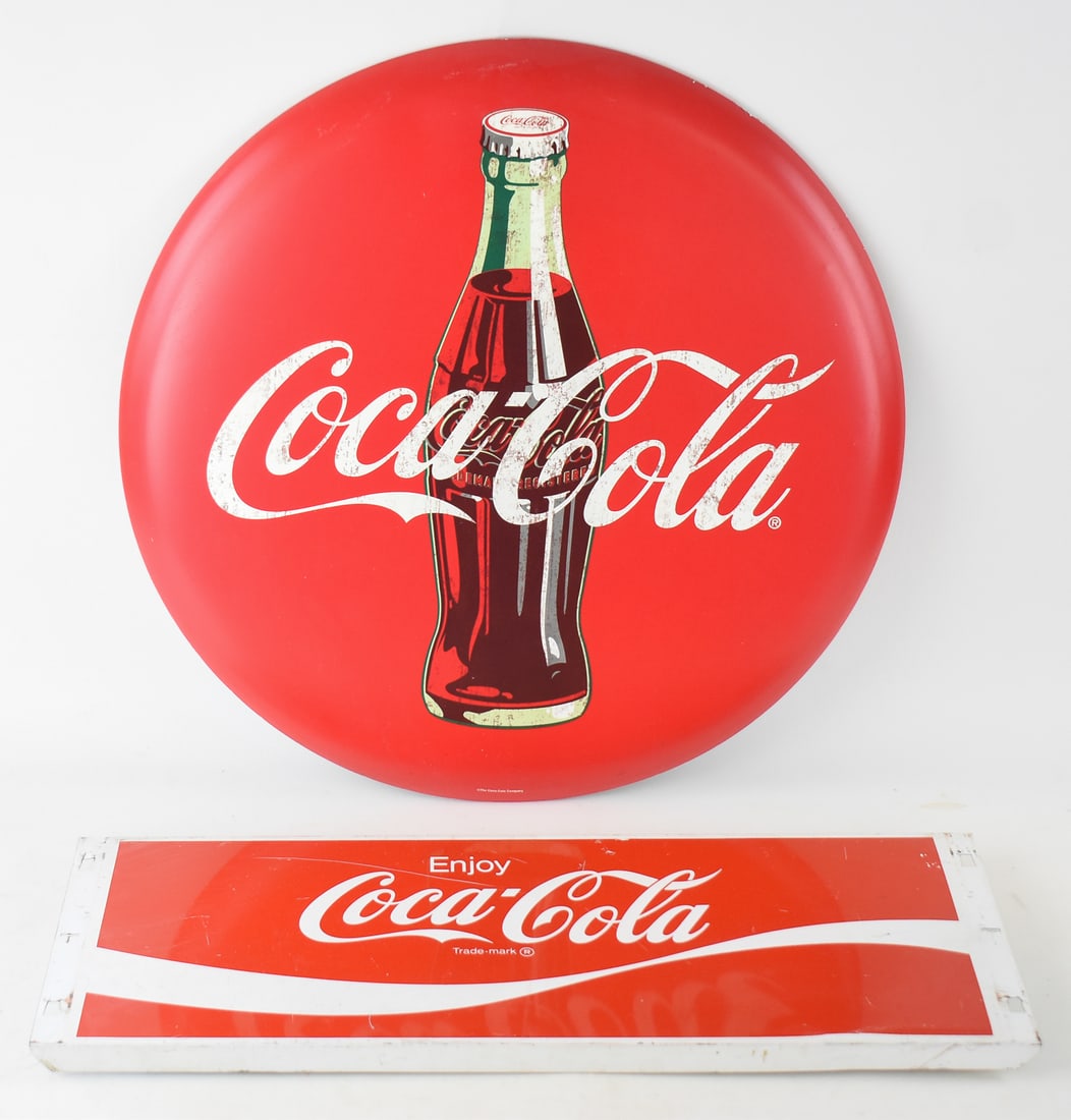 PAIR OF COCA-COLA METAL SIGNS (1 of 2)