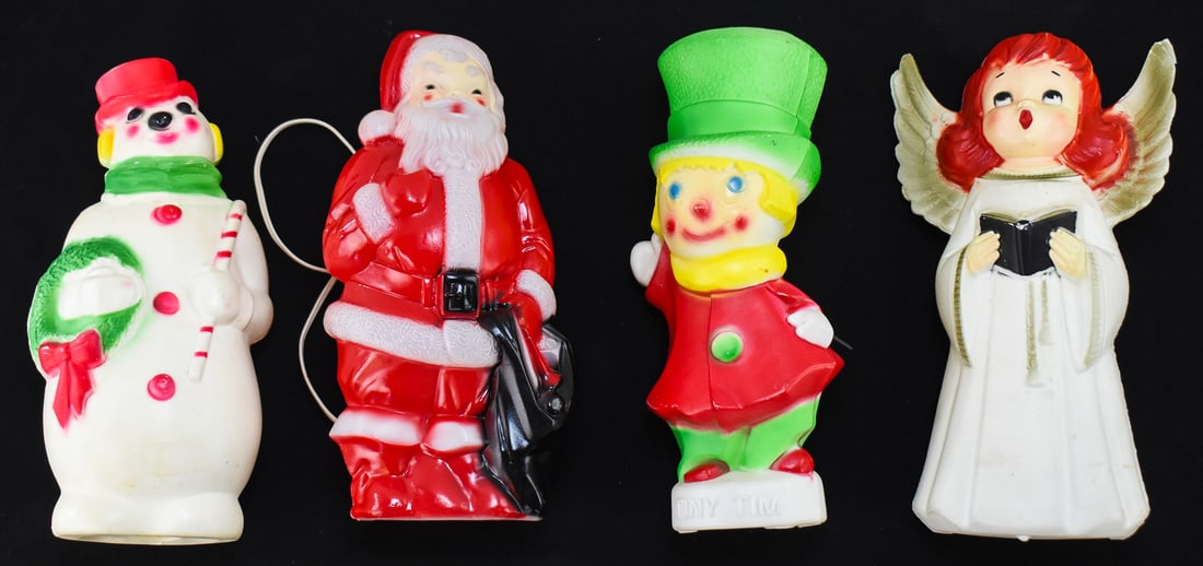 FOUR VINTAGE EMPIRE TABLETOP CHRISTMAS BLOW MOLDS (1 of 1)