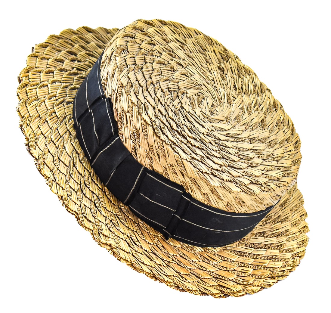 THE MALLORY HAT COMPANY "ARISTOCRAT" MEN'S STRAW BOATER HAT (1 of 3)