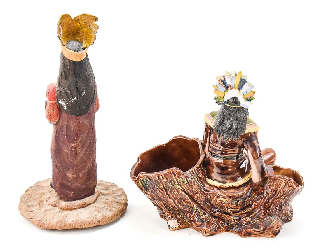 TWO NATIVE AMERICAN FIGURAL CHIEFS - 2
