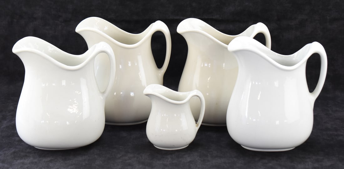TEPCO WHITE RESTAURANT WARE PITCHER ASSORTMENT