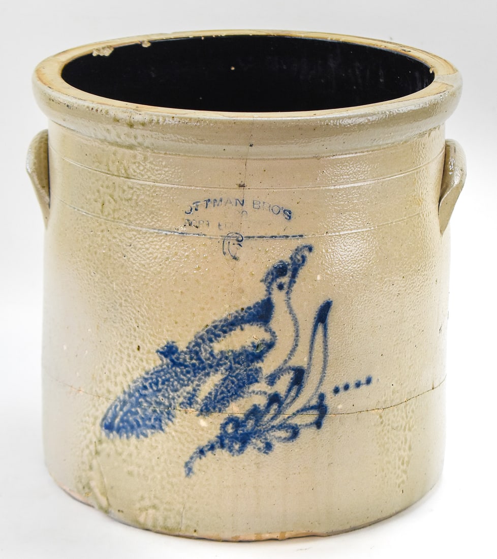 OTTMAN BROTHERS SIX-GALLON STONEWARE CROCK (1 of 5)