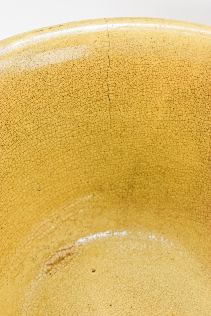 FIVE 'DANDY LINE' YELLOW WARE BOWLS - 3