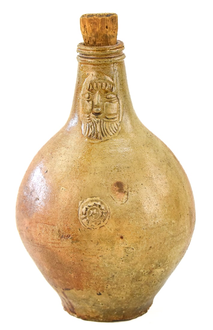 RHENISH BAROQUE STYLE STONEWARE BELLARMINE JUG (1 of 5)