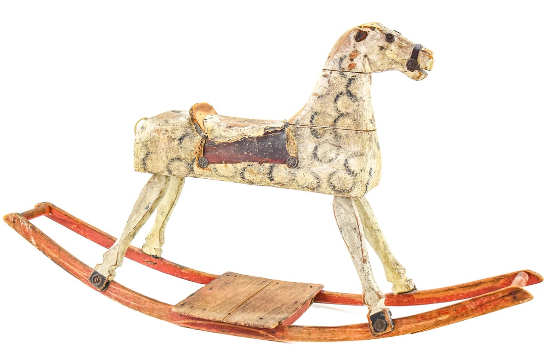 AMERICAN VICTORIAN FOLK ART BOW-ROCKING HORSE (1 of 4)