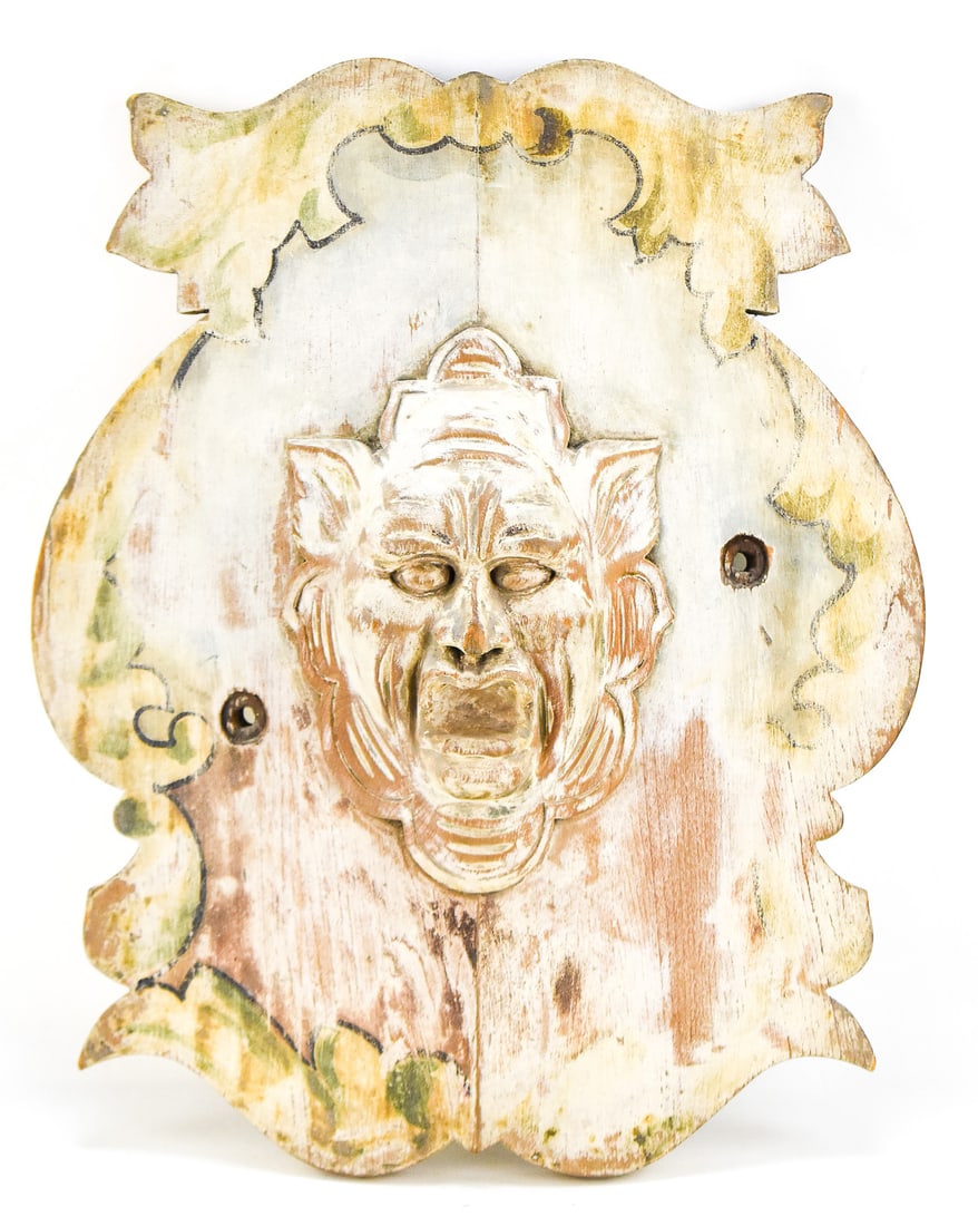 CAROUSEL ARCHITECTURAL SALVAGE: PLAQUE WITH GROTESQUE FACE
