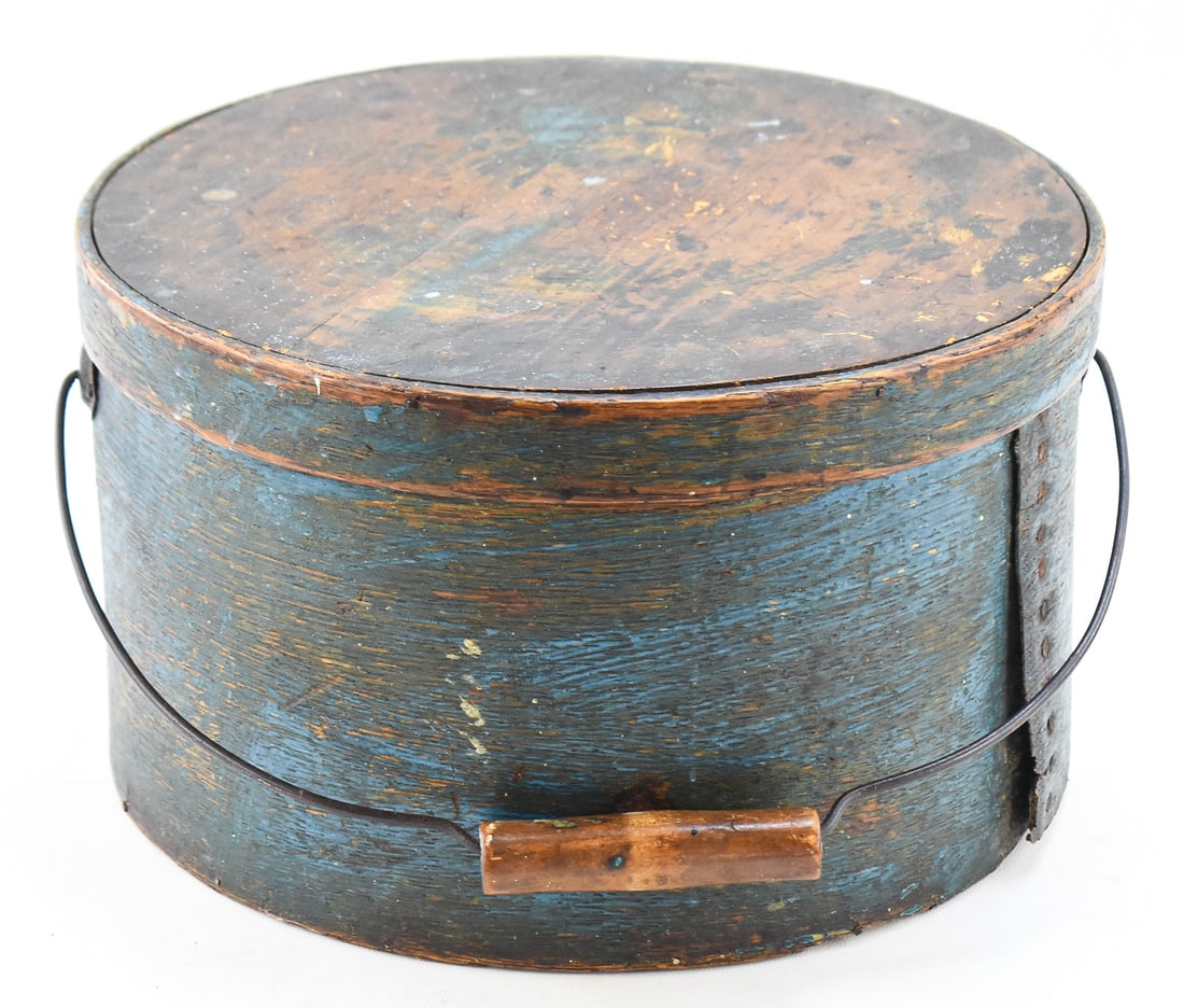 BENTWOOD TEAL MILK-PAINTED LIDDED PANTRY BOX (1 of 4)