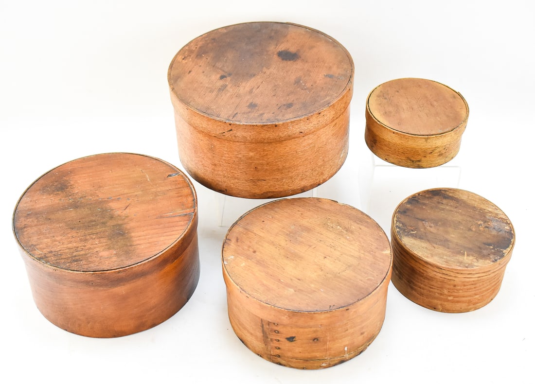 FIVE BENTWOOD PANTRY BOXES - 2