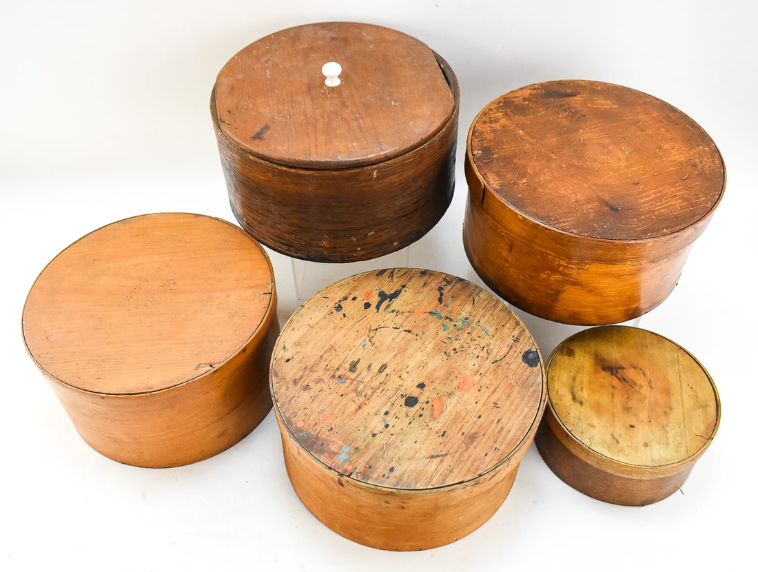 FIVE LIDDED SHAKER-STLYE PANTRY BOXES - 2