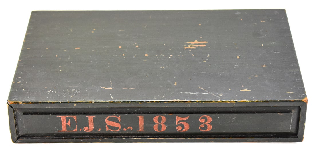 1858 SCANDINAVIAN INSCRIBED FOLK ART BOX (1 of 2)
