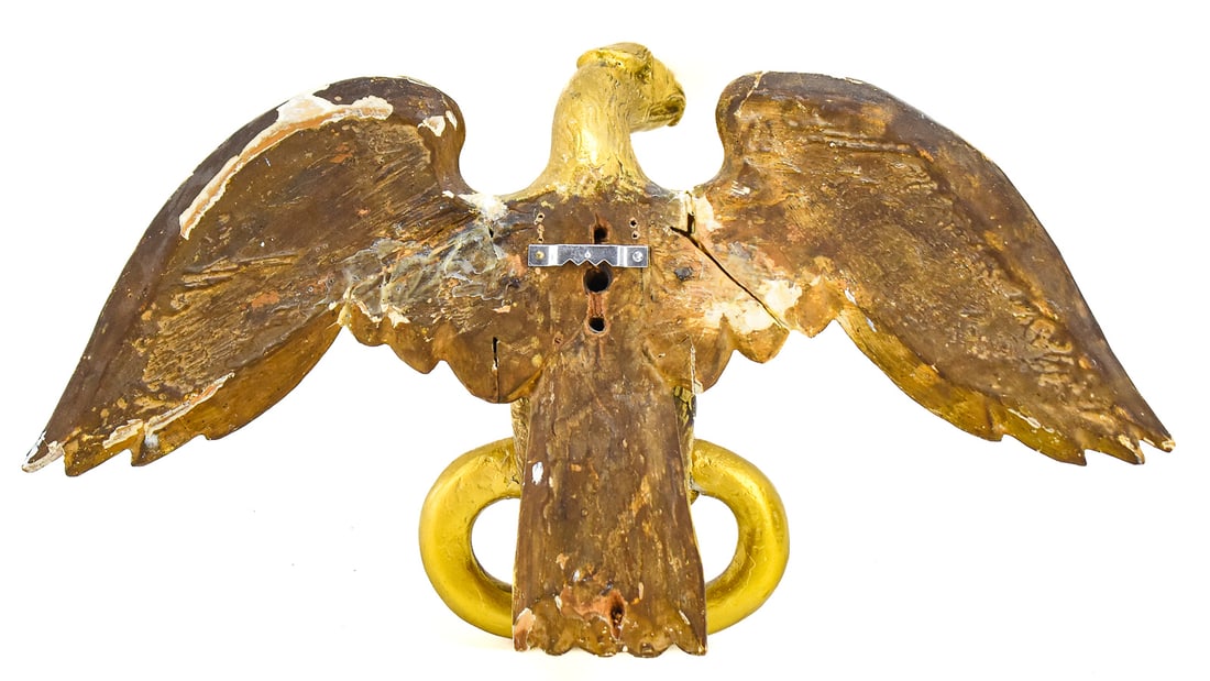 GILT PLASTER EAGLE TOWEL HANGER - 3