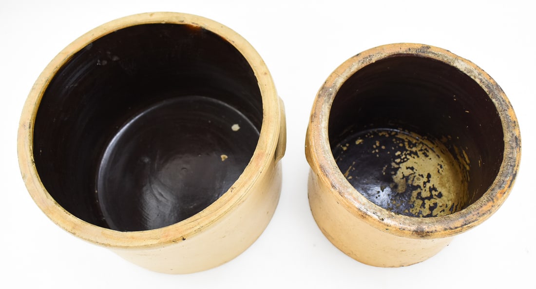 TWO MID-ATLANTIC STONEWARE CROCKS - 3