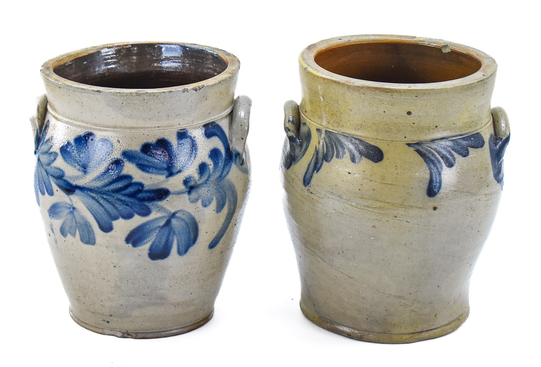 TWO STONEWARE CROCKS: RICHARD REMMEY (ATTR.) AND MARYLAND STYLE (1 of 6)