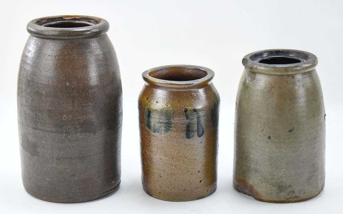 THREE STONEWARE JARS: WILLIAMS & REPPERT - 2