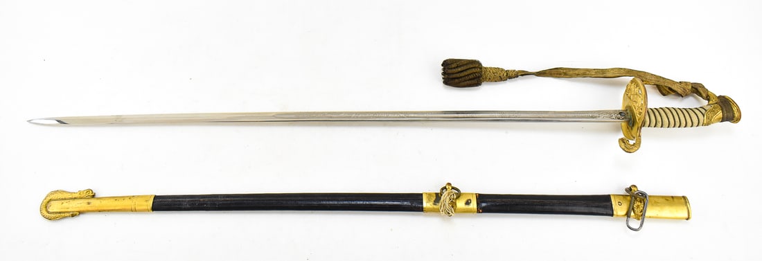 U.S. MODEL 1852 NAVAL OFFICER'S SWORD; LT. WILLIAM STURLENG GARRETT (1 of 7)