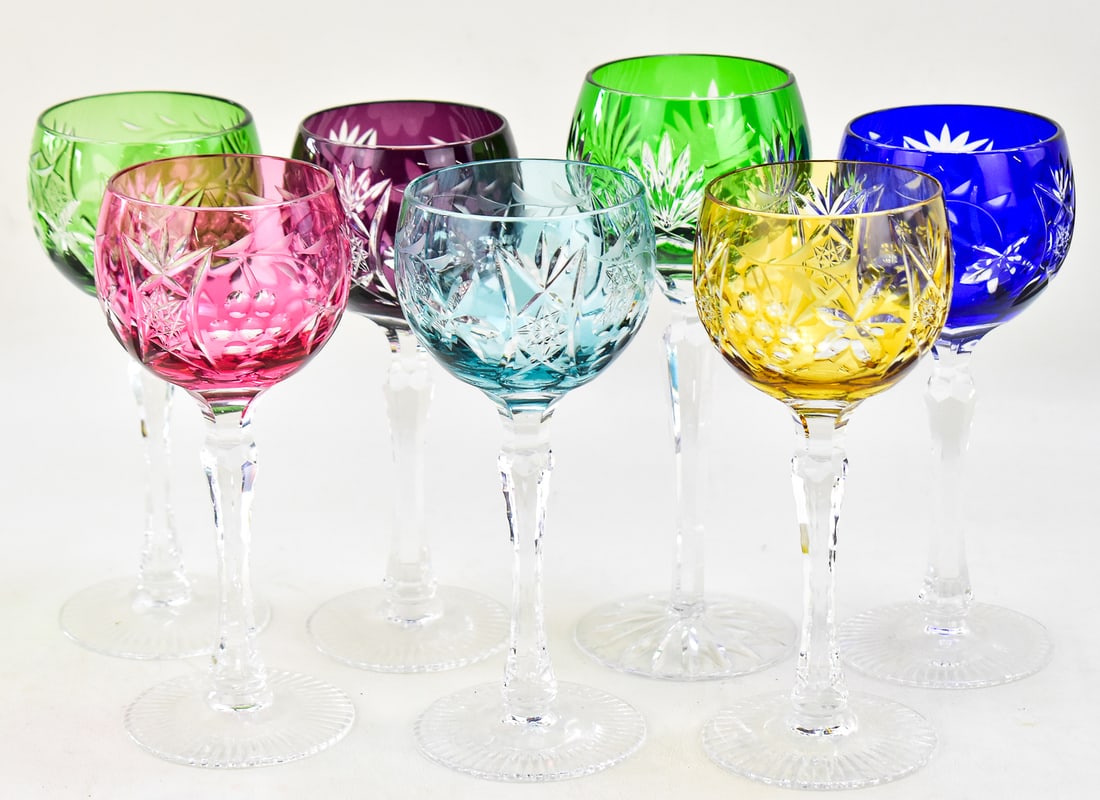 BOHEMIAN CUT-TO-CLEAR CRYSTAL DRINKWARE (1 of 2)