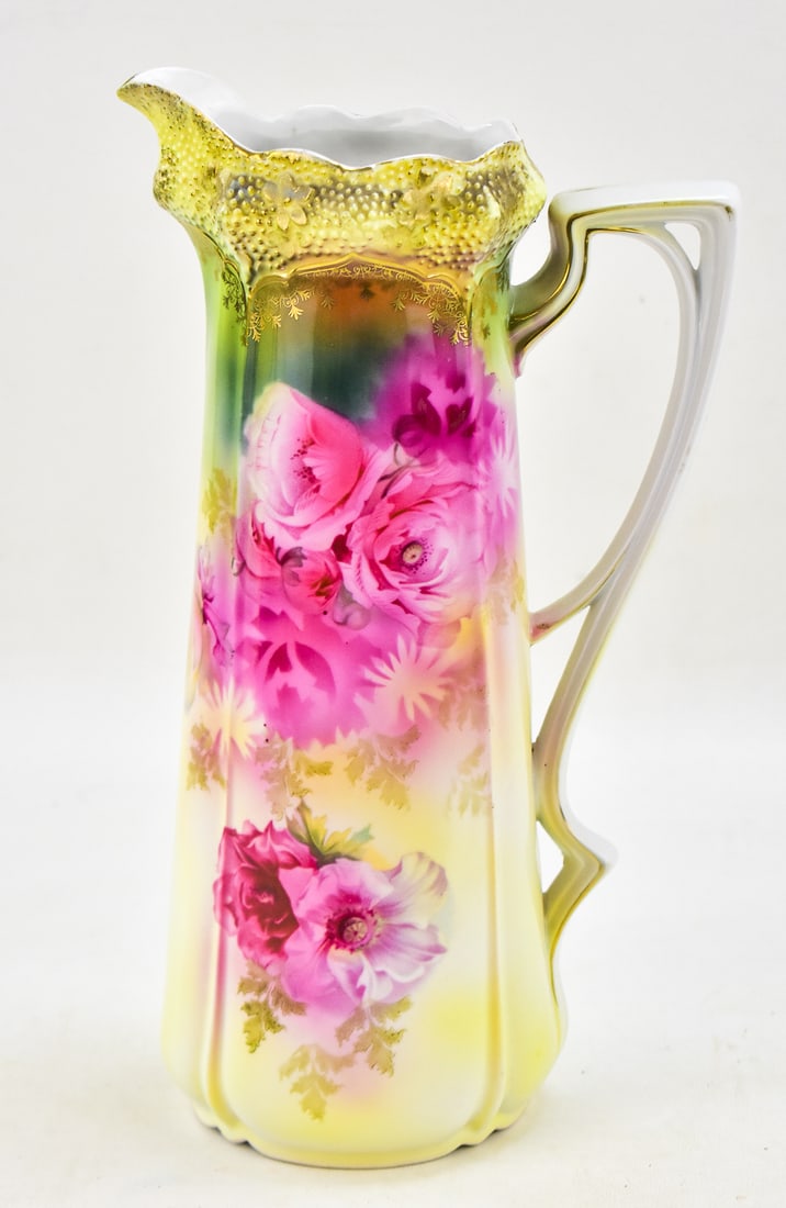 R.S. PRUSSIA PORCELAIN TANKARD PITCHER (1 of 4)