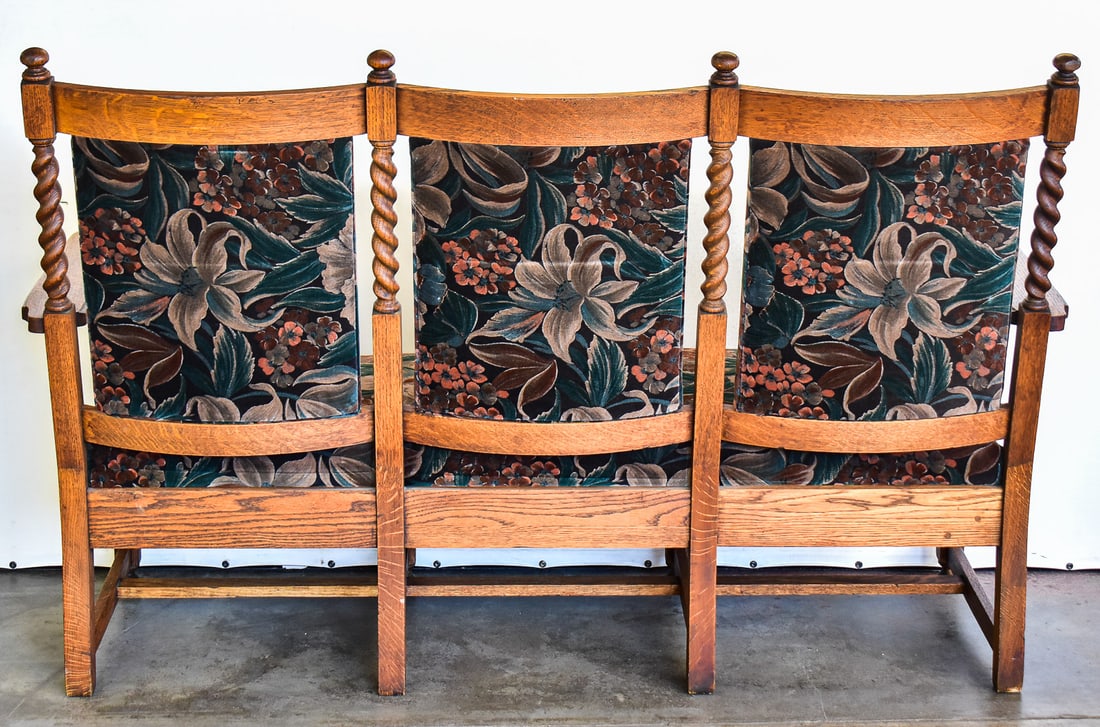 JACOBEAN REVIVAL STYLE SETTEE - 3