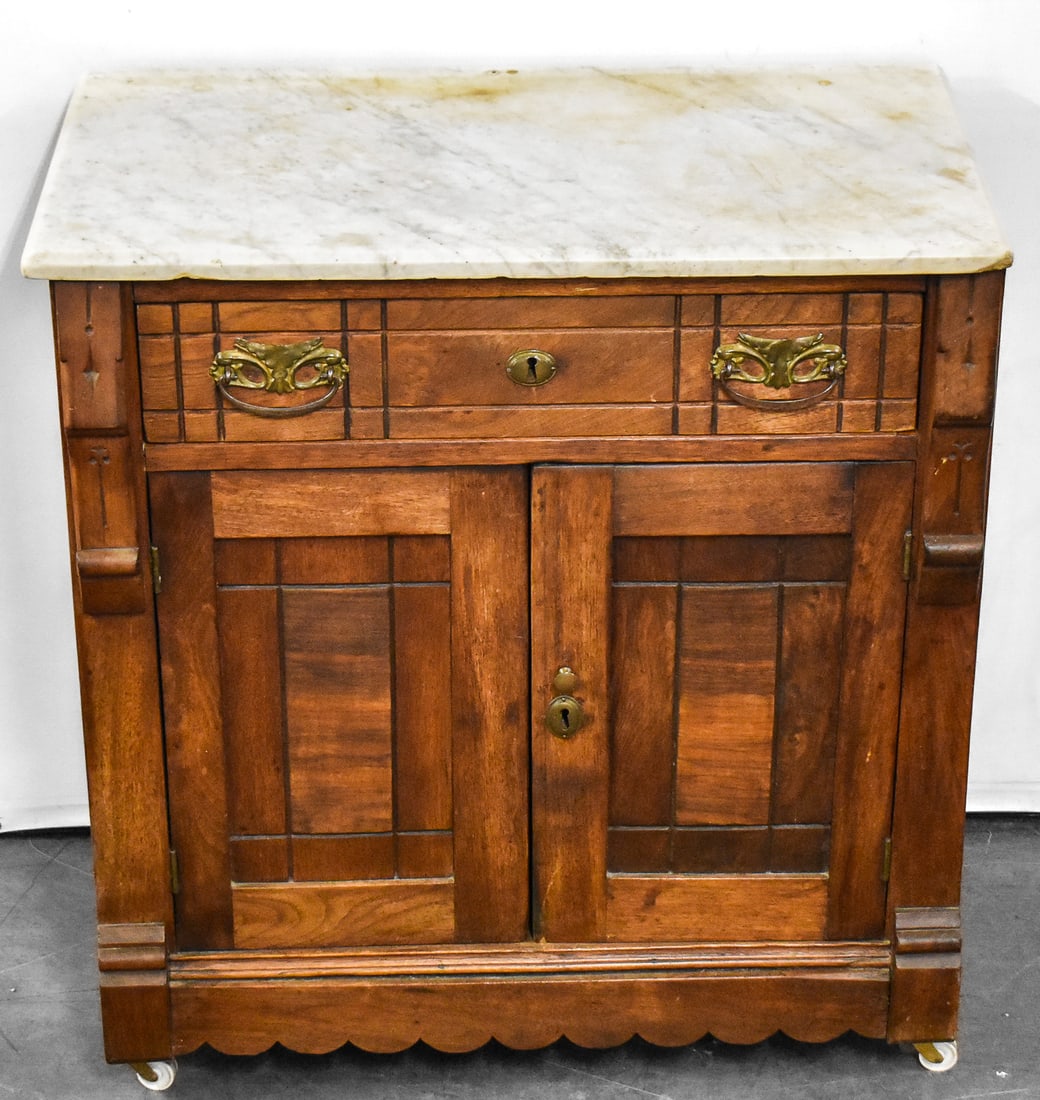EASTLAKE STYLE WALNUT WASHSTAND (1 of 4)
