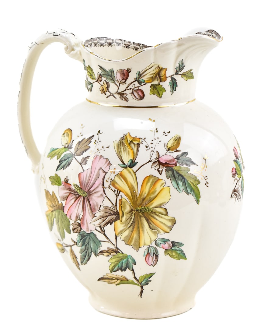CERAMIC WASH BASIN AND PITCHER SET - 4