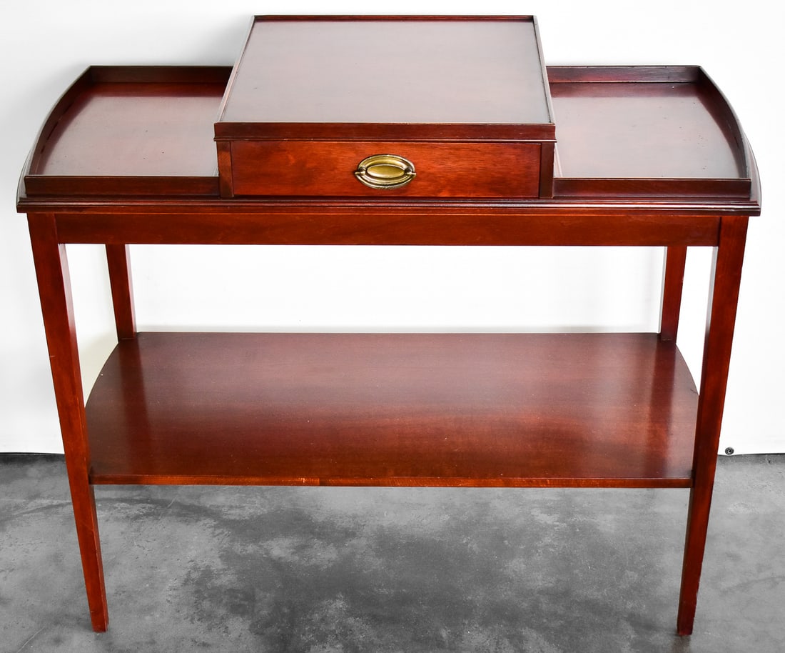 MERSMAN MAHOGANY THREE TEIR CONSOLE TABLE - 2