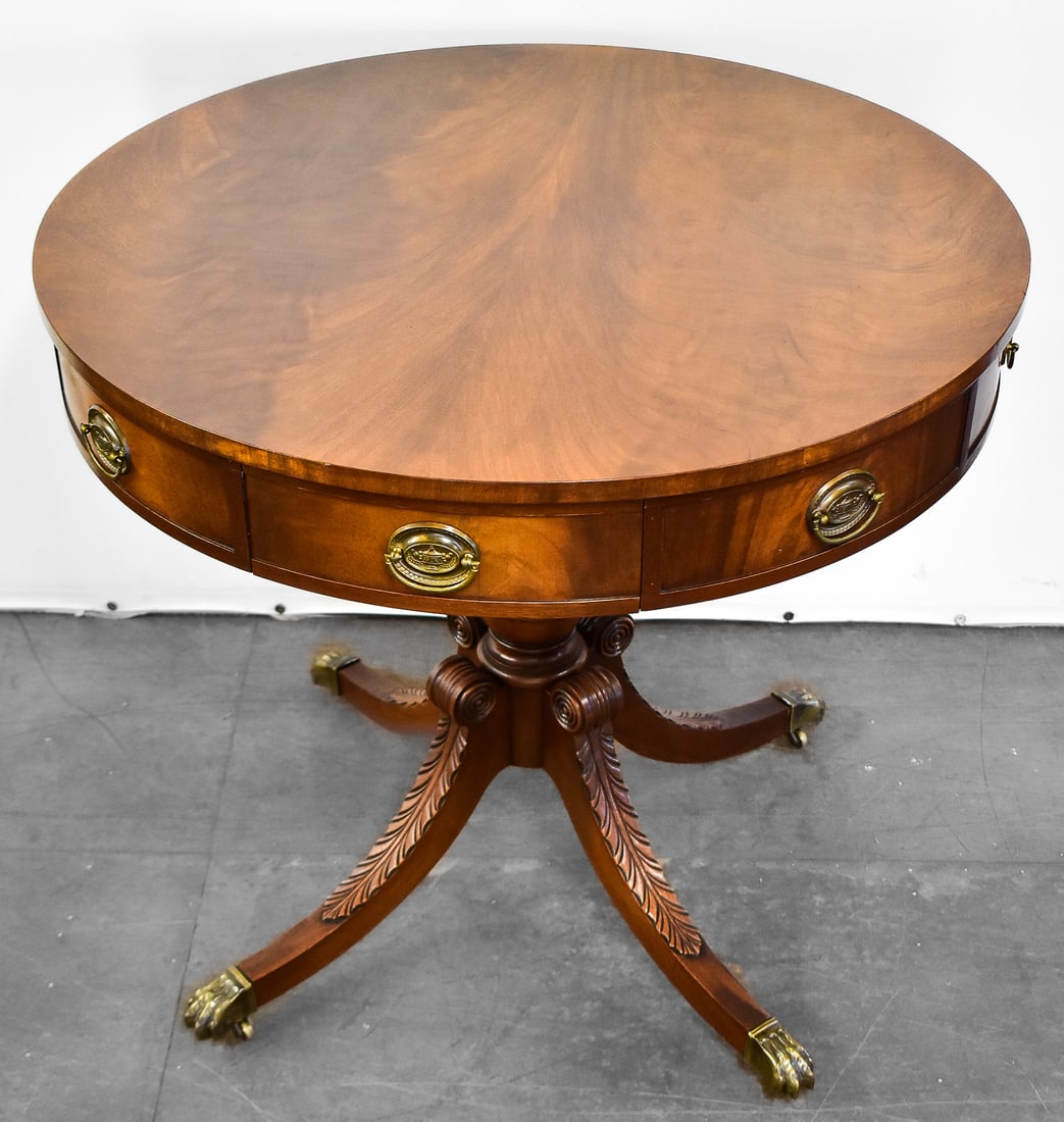 DUNCAN PHYFE STYLE DRUM TABLE - 2