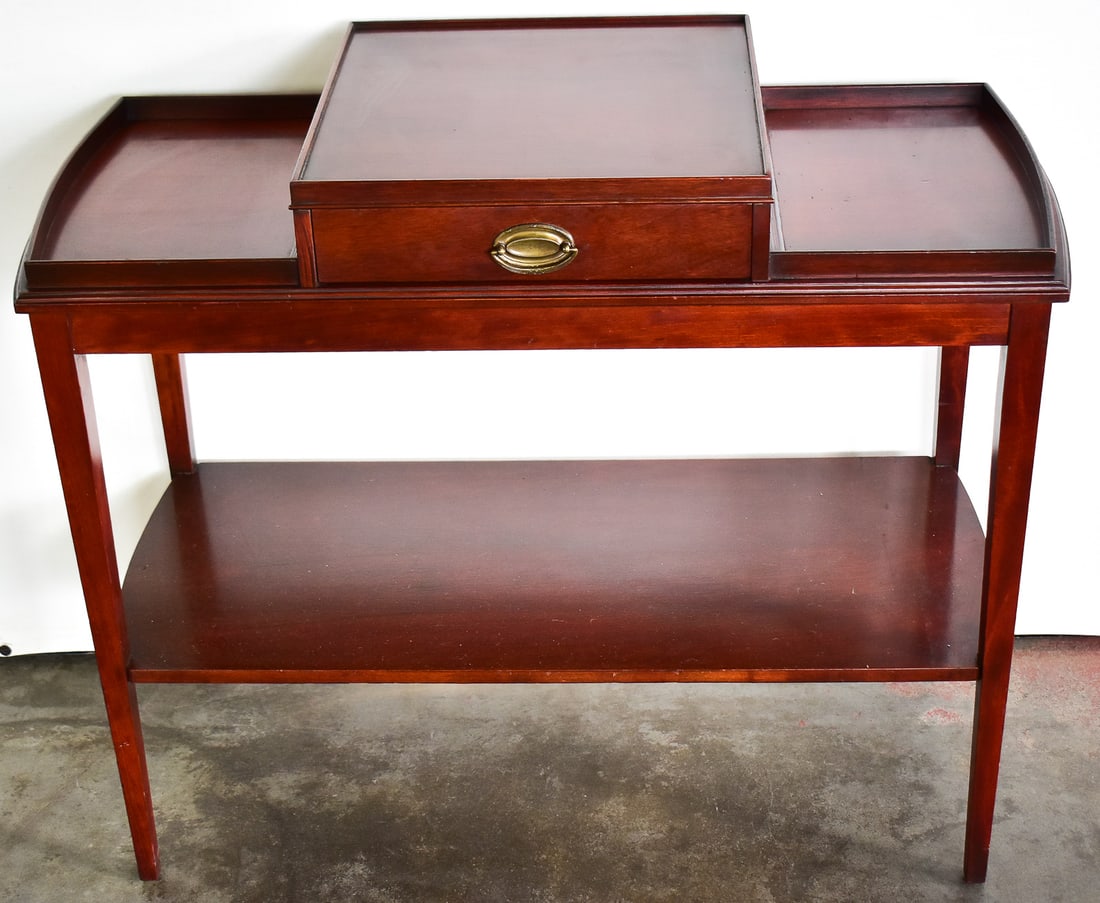 MERSMAN MAHOGANY THREE TEIR CONSOLE TABLE - 2
