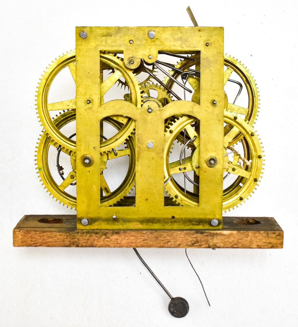 FIVE BRASS CLOCK MOVEMENTS - 3