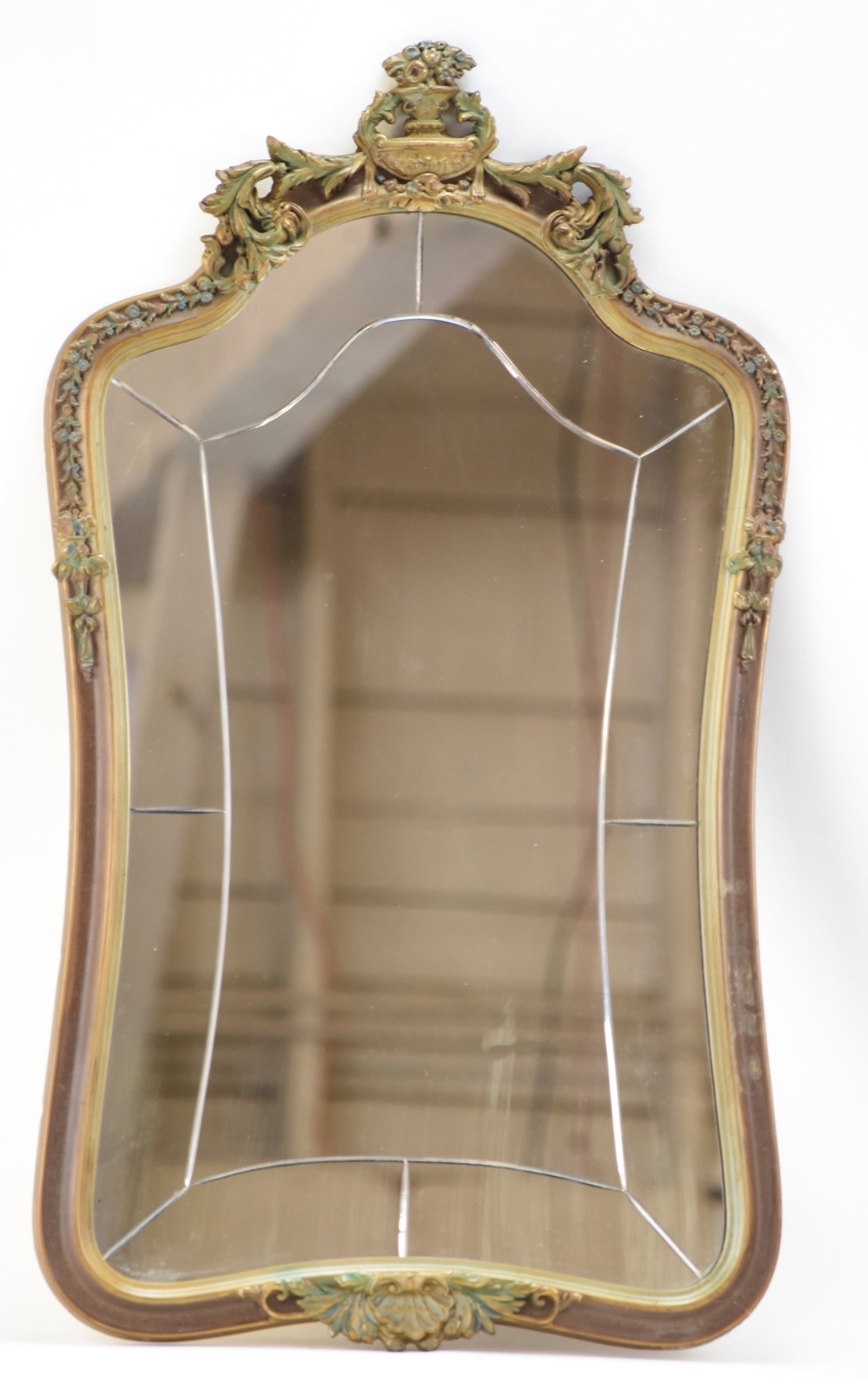 FRENCH LOUIS XV REVIVAL STYLE GILTWOOD MIRROR (1 of 4)