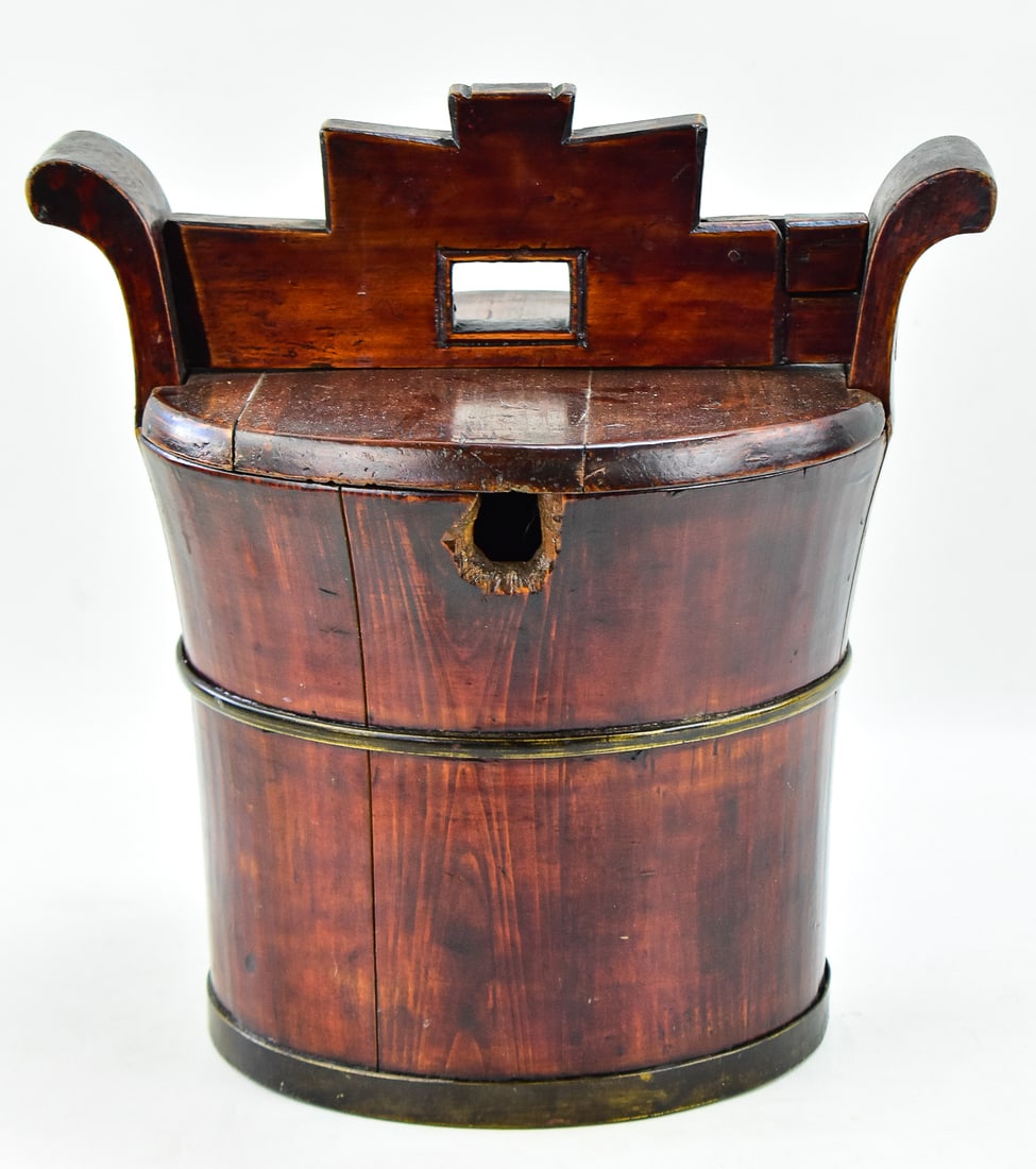 CHINESE WATER/RICE BUCKET W/ PUZZLE LID (1 of 2)
