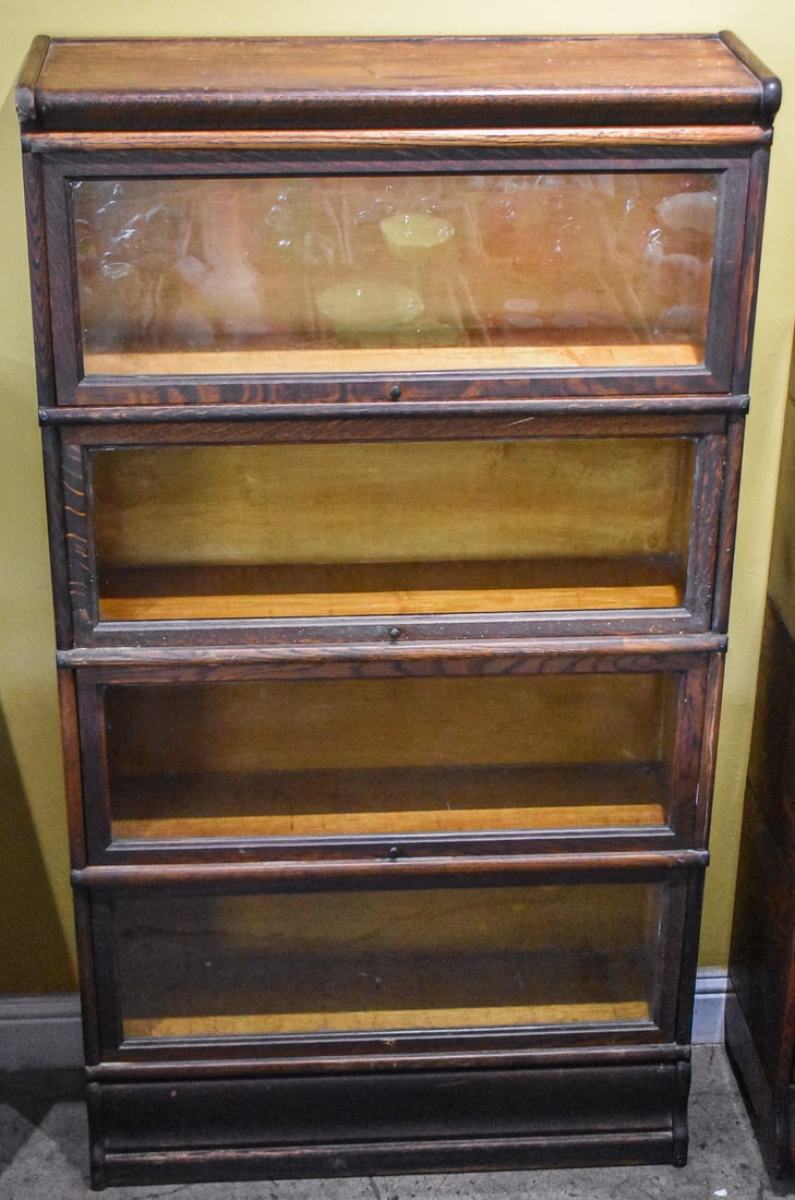 4 STACK OAK BARRISTER BOOKCASE (1 of 2)