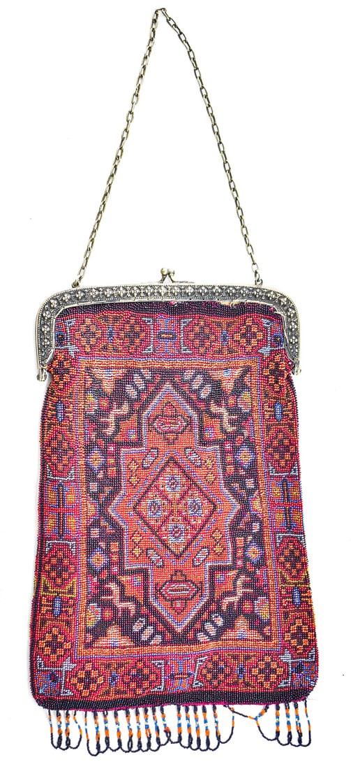 MICRO-BEADED PERSIAN RUG PATTERN EVENING BAG - 2