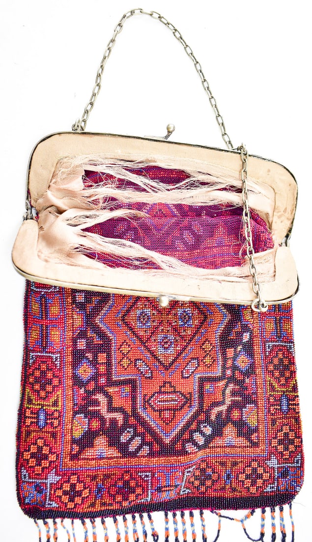 MICRO-BEADED PERSIAN RUG PATTERN EVENING BAG - 3