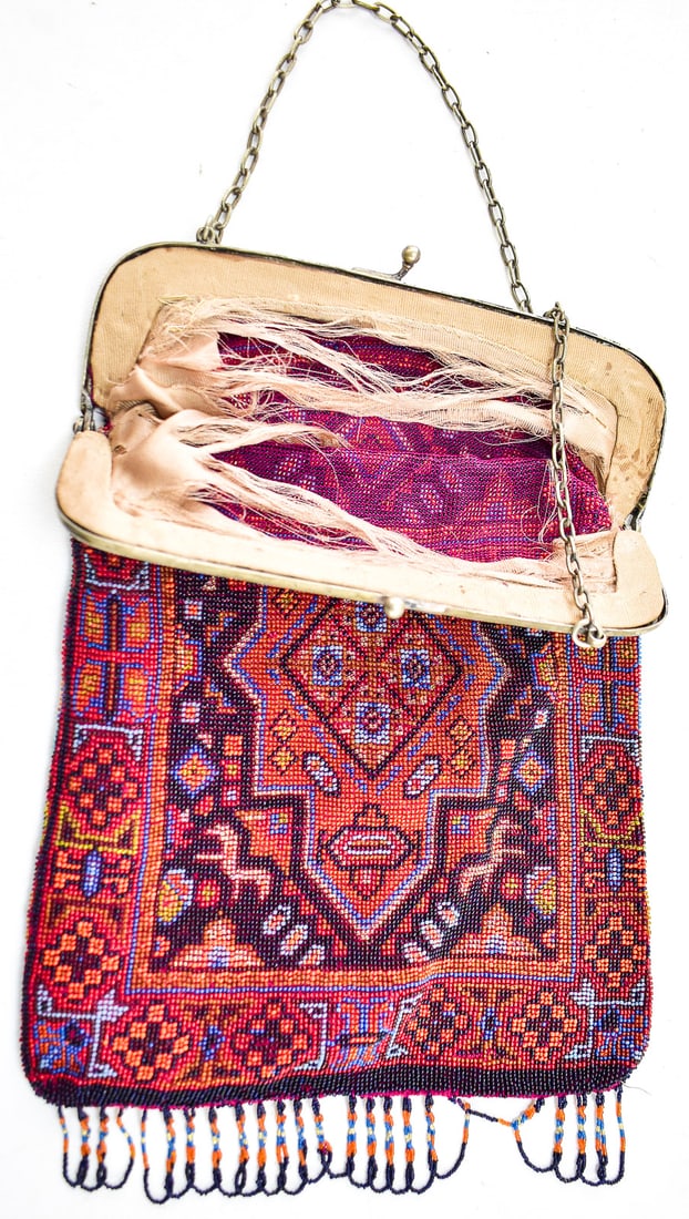 MICRO-BEADED PERSIAN RUG PATTERN EVENING BAG - 4