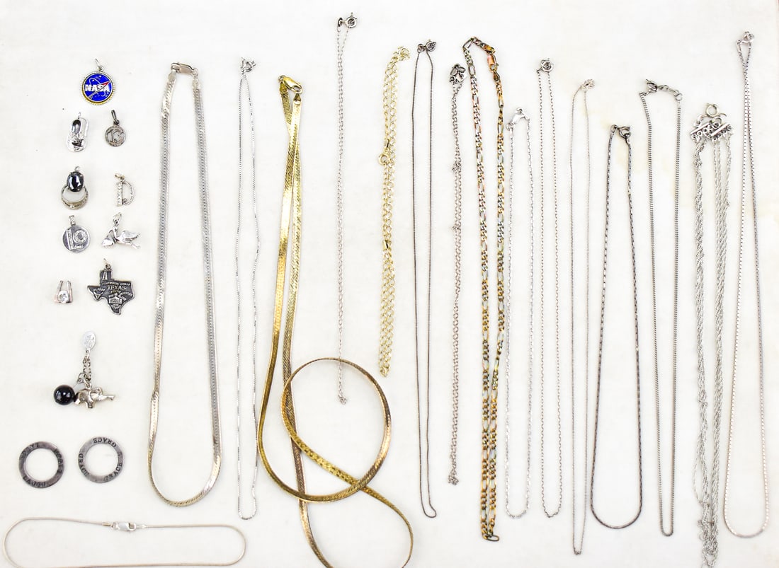 STERLING SILVER NECKLACE & PENDANTS ASSORTMENT (1 of 4)