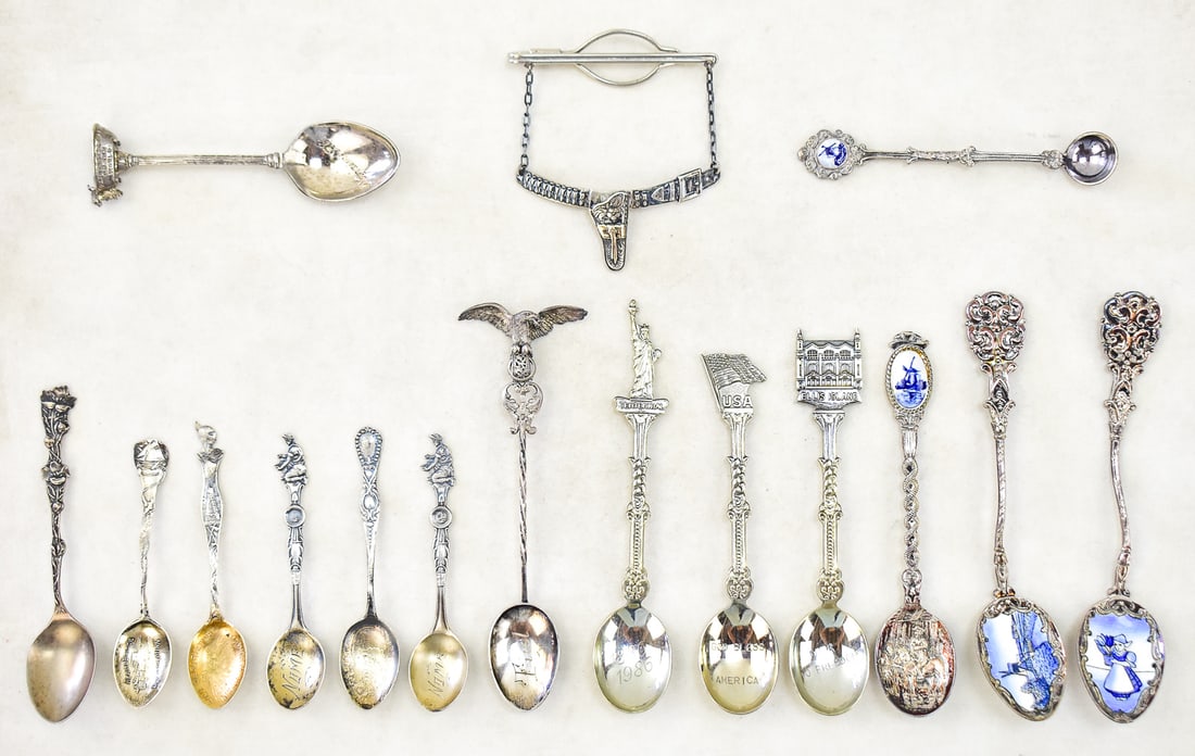SOUVENIR SPOON COLLECTION; STERLING, TIROL (1 of 5)