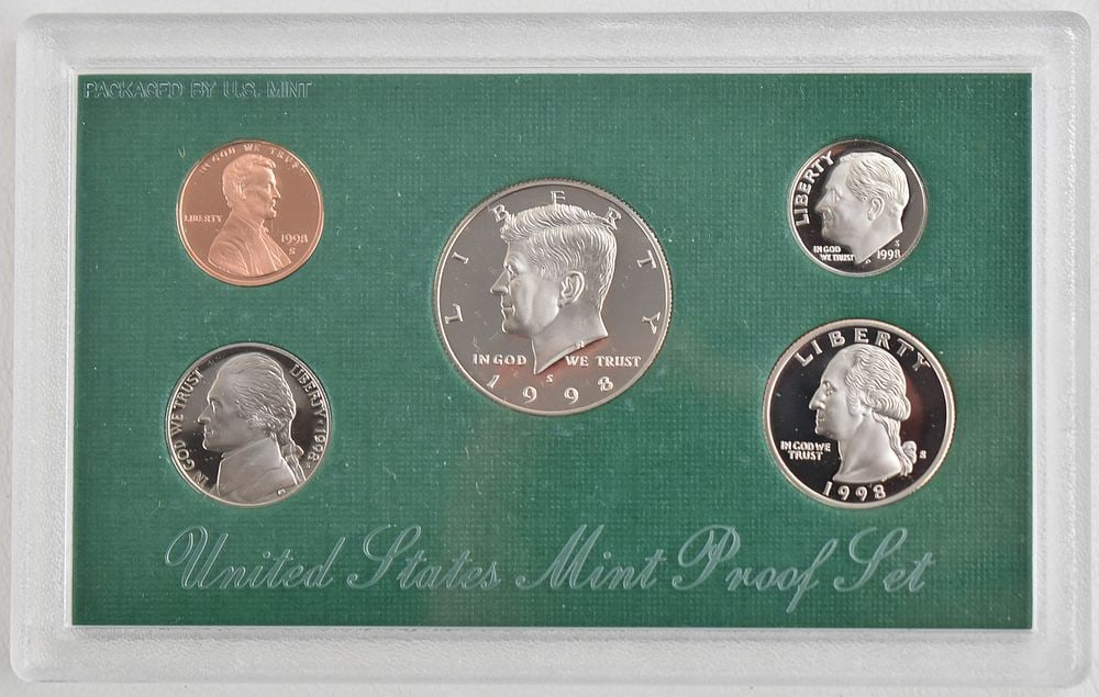 9 U.S. PROOF SETS FROM THE 1990s - 2