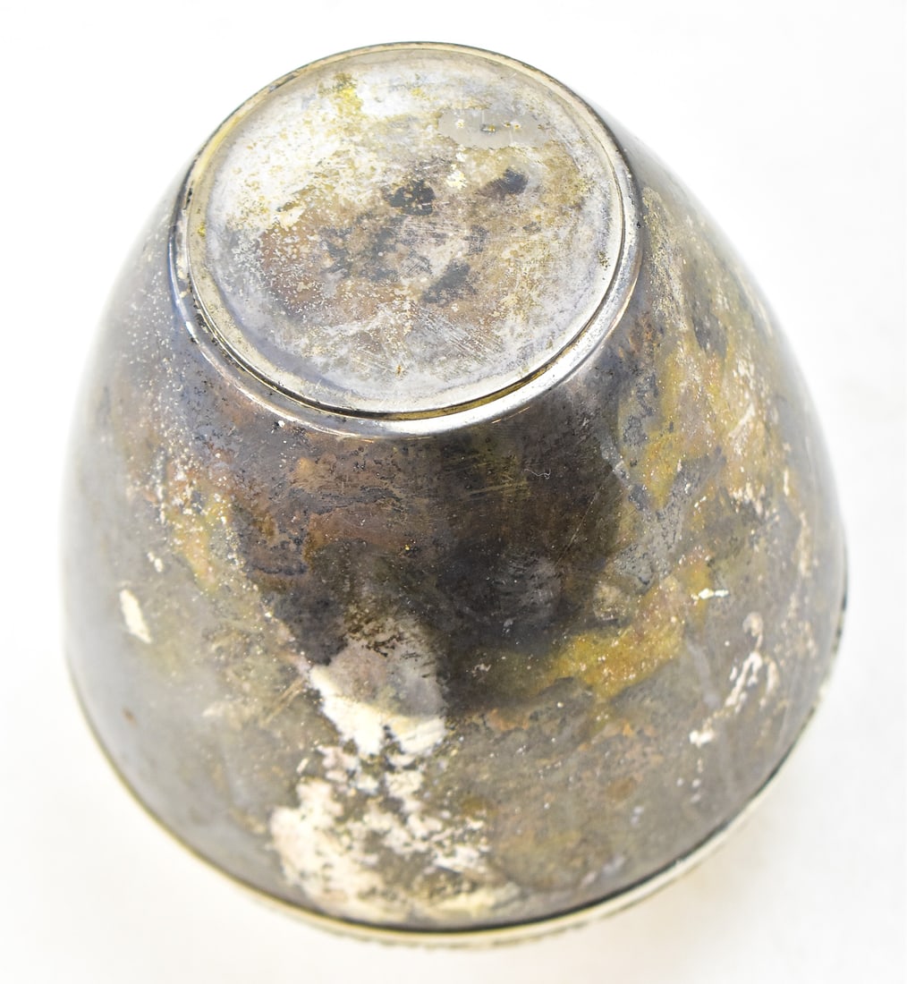 SILVER LATED URN VASE - 3