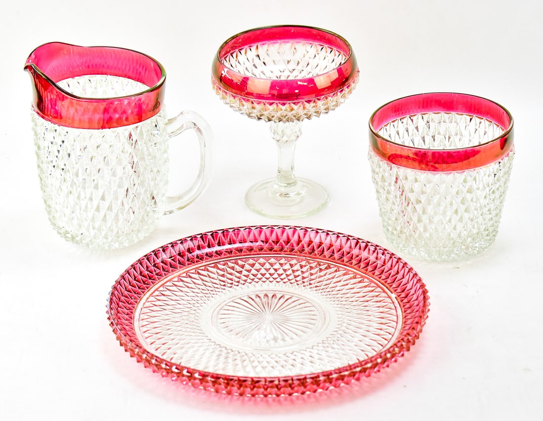 INDIANA GLASS DIAMOND POINT ASSORTMENT (1 of 3)