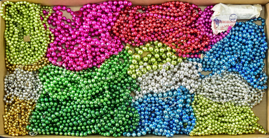 MERCURY GLASS BEAD CHRISTMAS GARLAND ASSORTMENT (1 of 2)