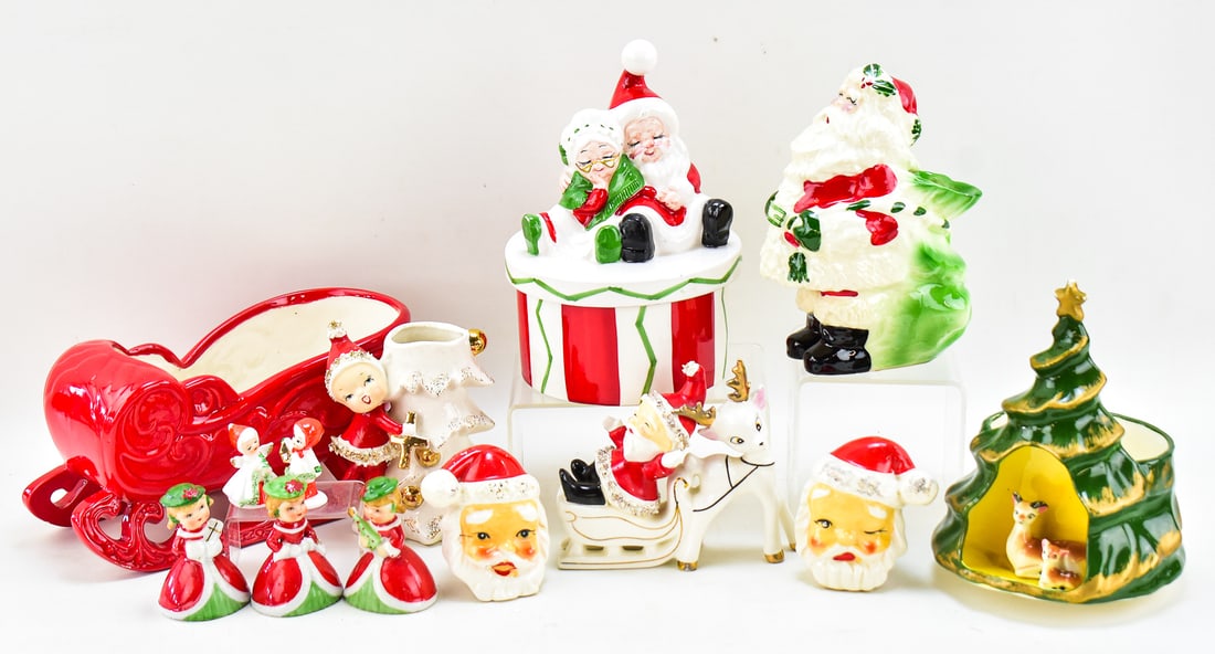 ASSORTMENT OF CERAMIC CHRISTMAS DECOR (1 of 4)