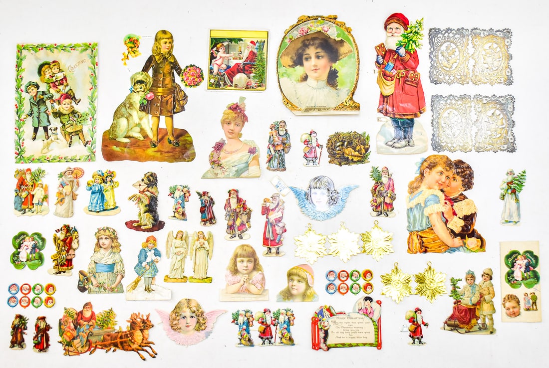 VICTORIAN DIE-CUTS & EPHEMERA: CHRISTMAS, ST. PATRICK'S, GERMAN MADE (1 of 3)