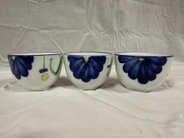 Japanese Mino Ware: Aita or Mino Ware from Japan. 3'X2"; Set of 3