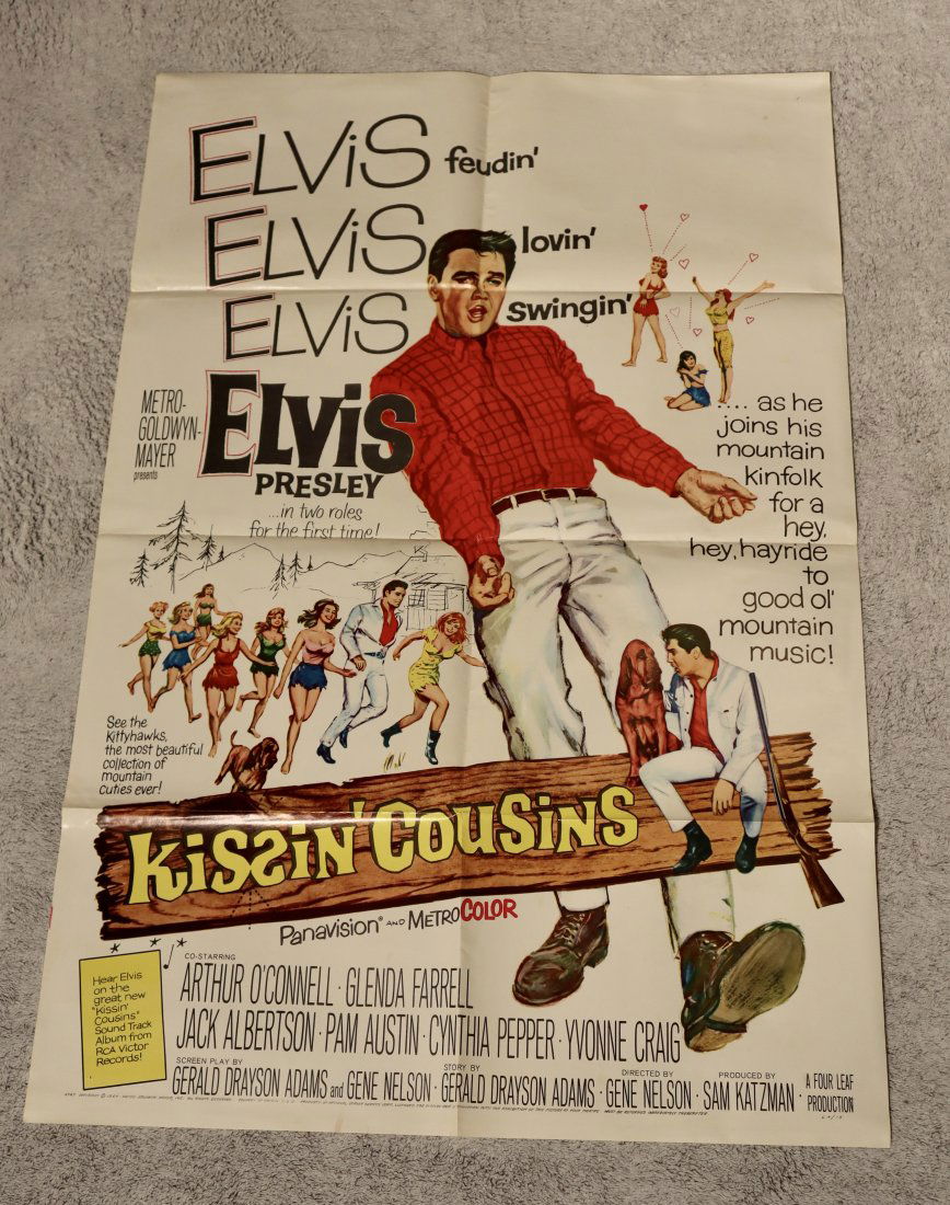 Original  Kissin' Cousins  One Sheet Movie Poster Elvis Presley. (1 of 6)