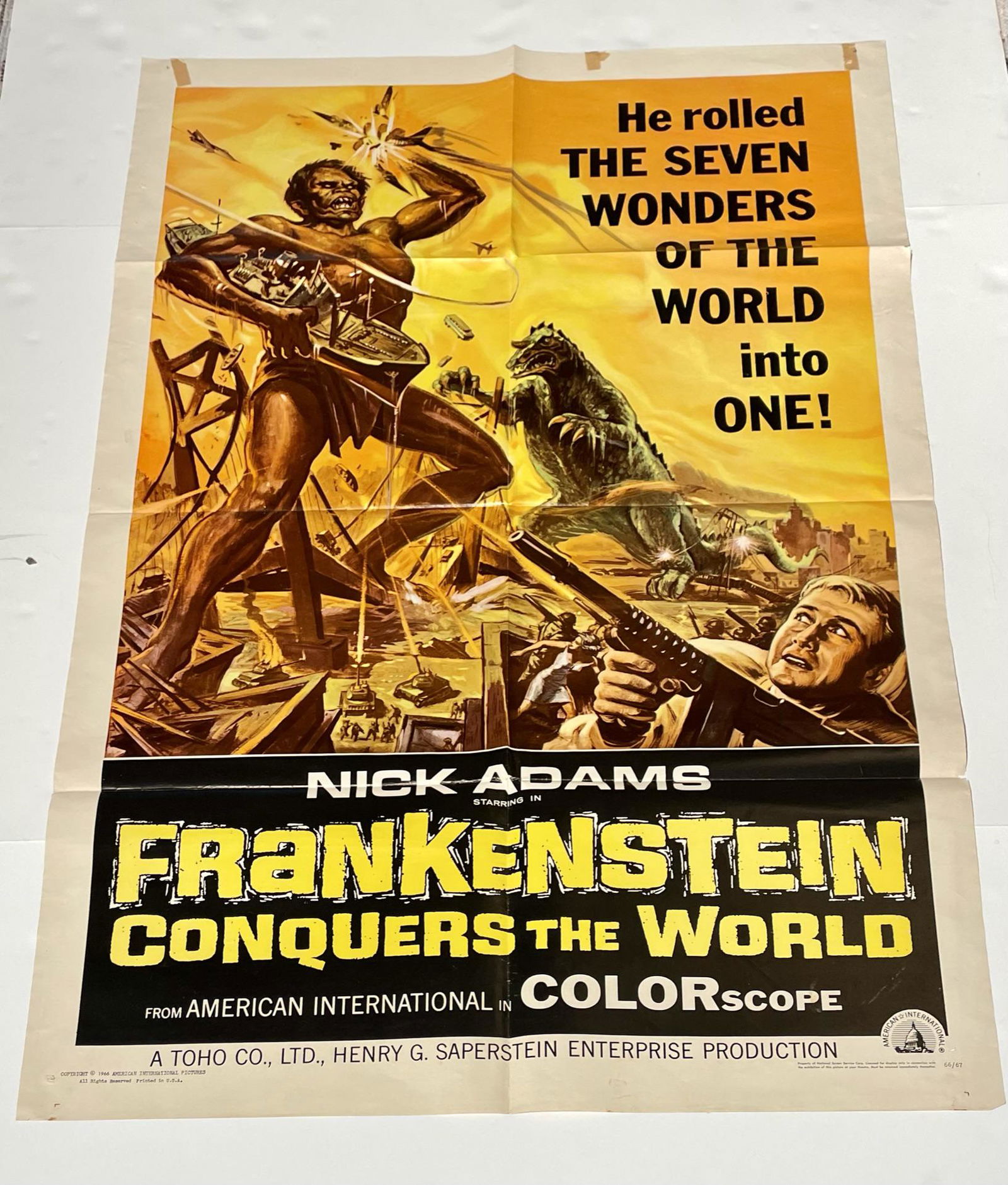 Original Frankenstein Conquers the World One Sheet Movie Poster (1 of 2)