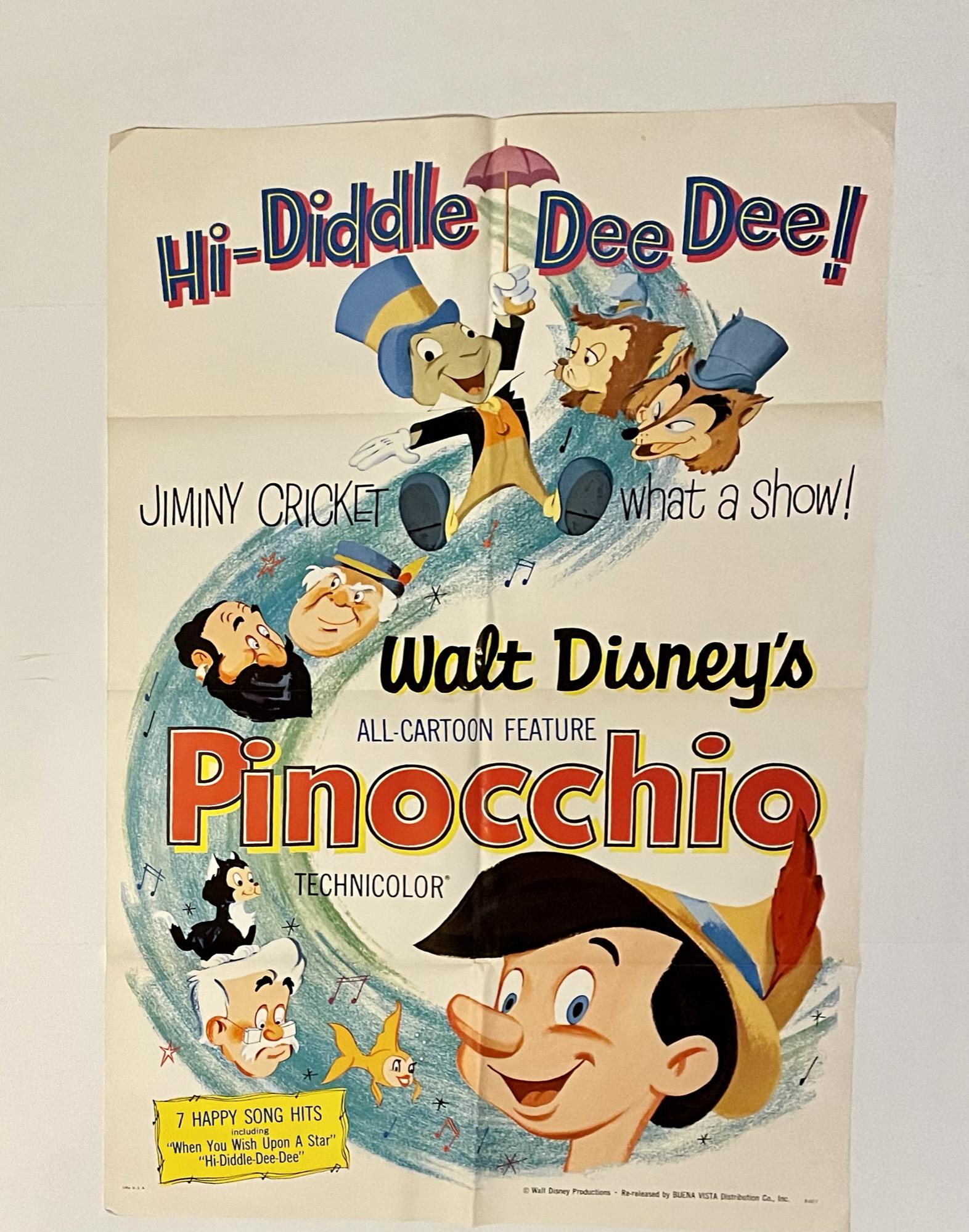 Original Pinocchio One Sheet Movie Poster (1 of 3)