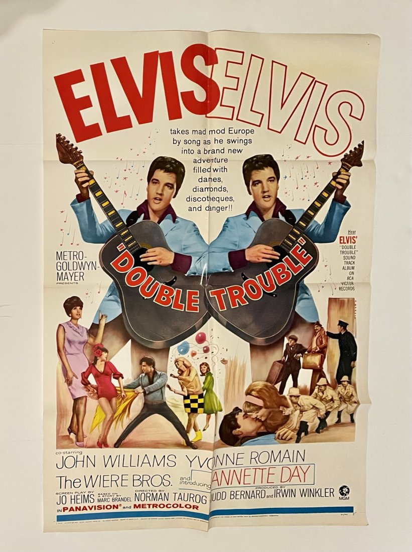 Original Double Trouble  Elvis Presley One Sheet Movie Poster (1 of 3)